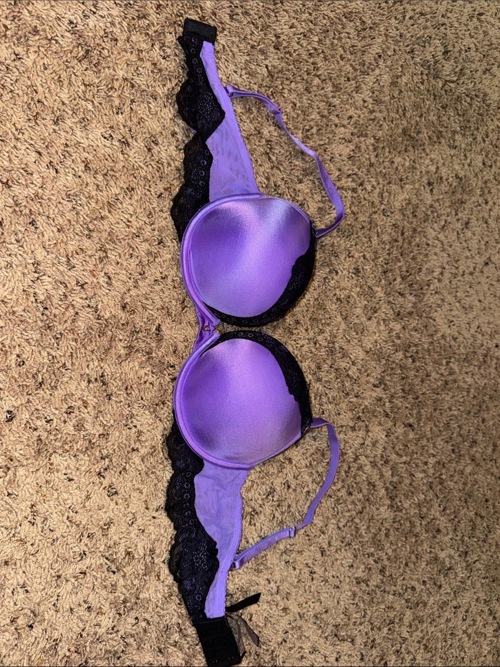 Victoria's Secret Purple and Black Lace Push-Up Bra